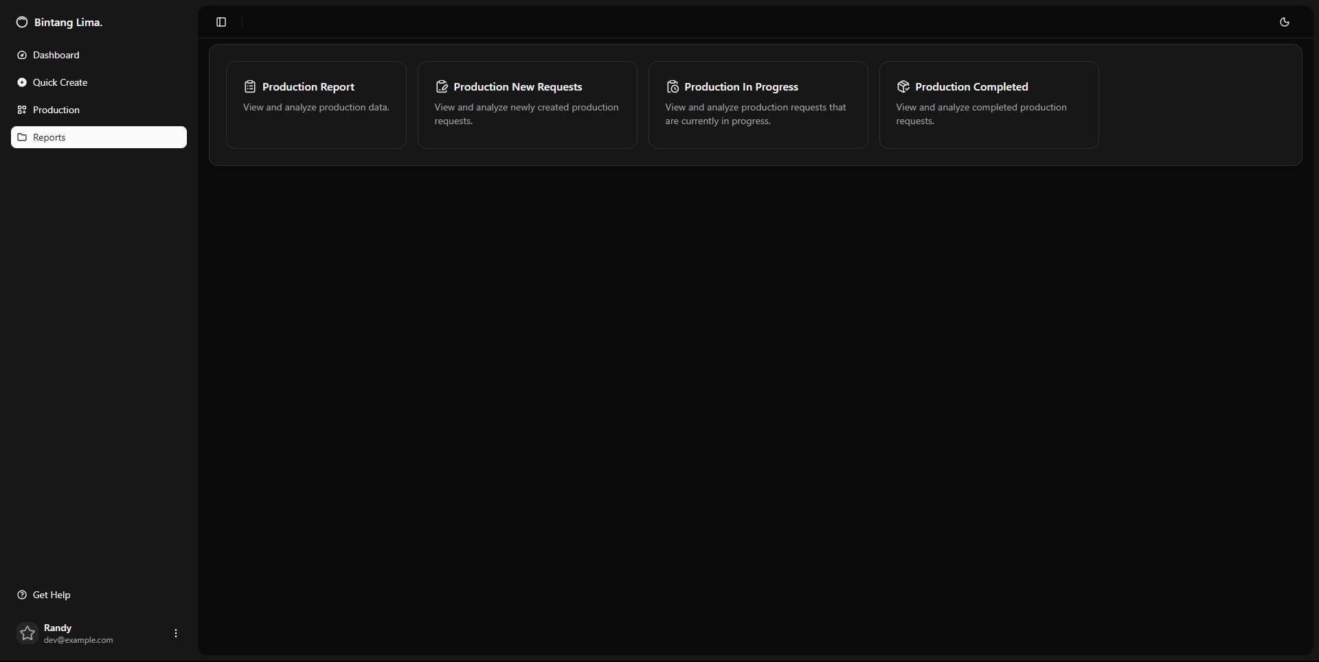 Production Workflow System for Bintang lima